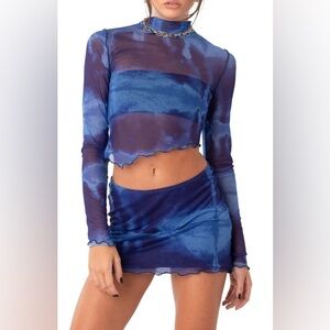 Edikted Nina Printed Mesh Set